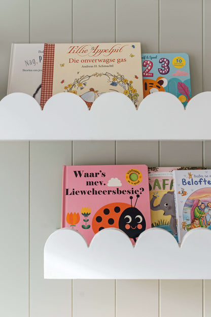 Scallop floating shelves Toddler and Kids furniture Large 120cm / Beige