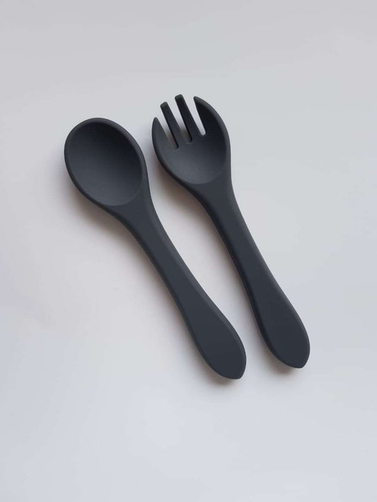 SILICONE CHARCOAL FORK + SPOON MEAL