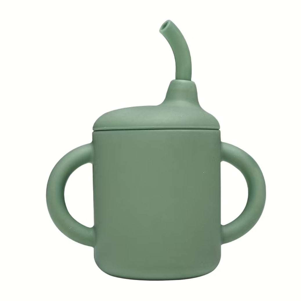 Silicone Sippy cup with Straw set MEAL