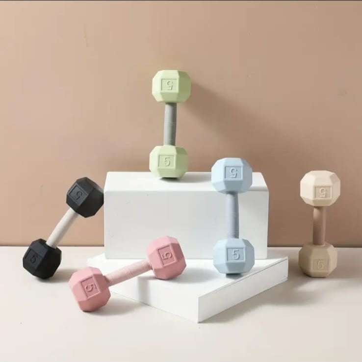 Silicone Weight training Dumbbell Teether teether