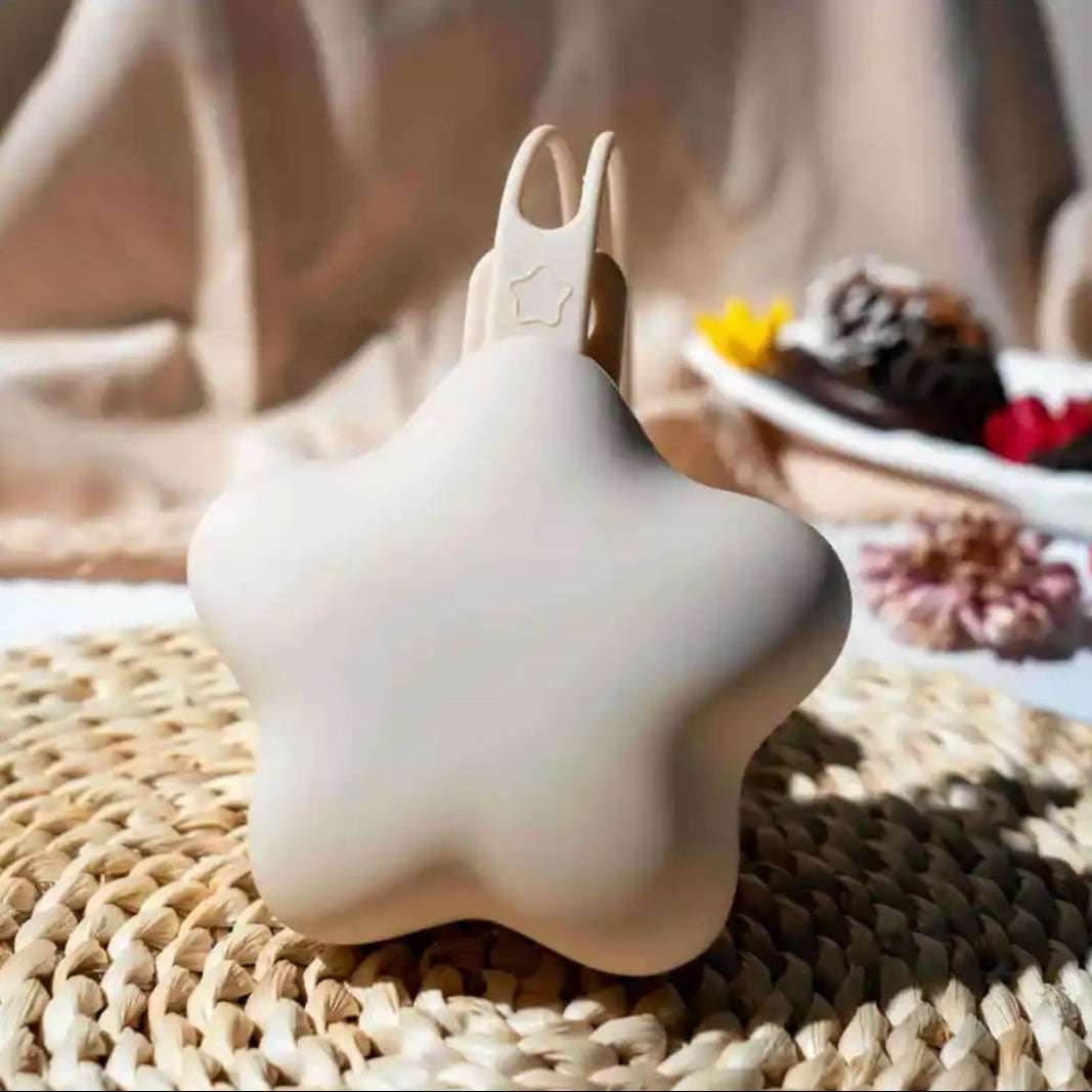 Cream Silicone Dummy holder- Star shaped