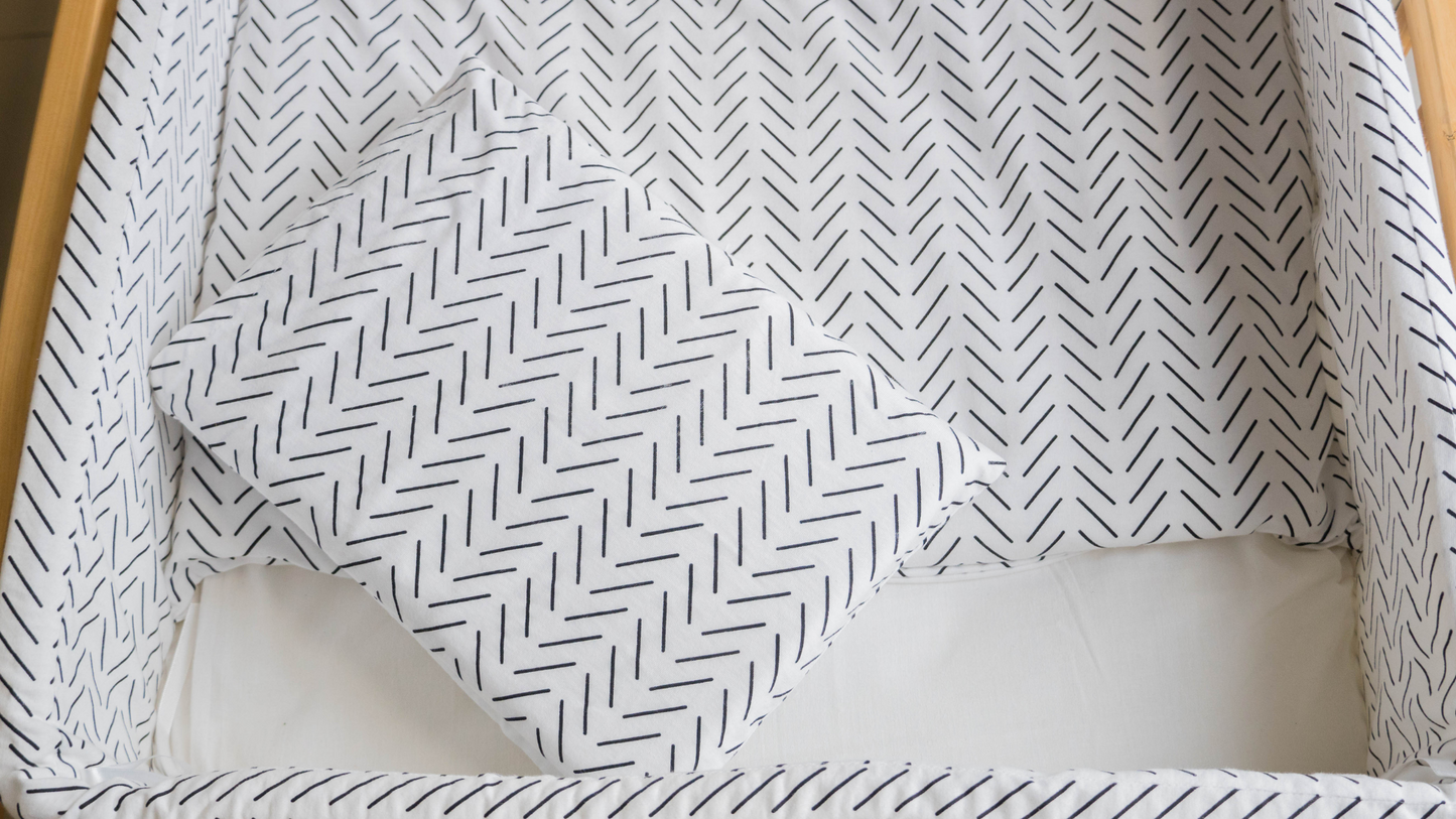 Stripe pattern duvet cover and pillowcase