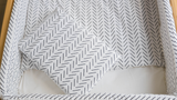 Stripe pattern duvet cover and pillowcase