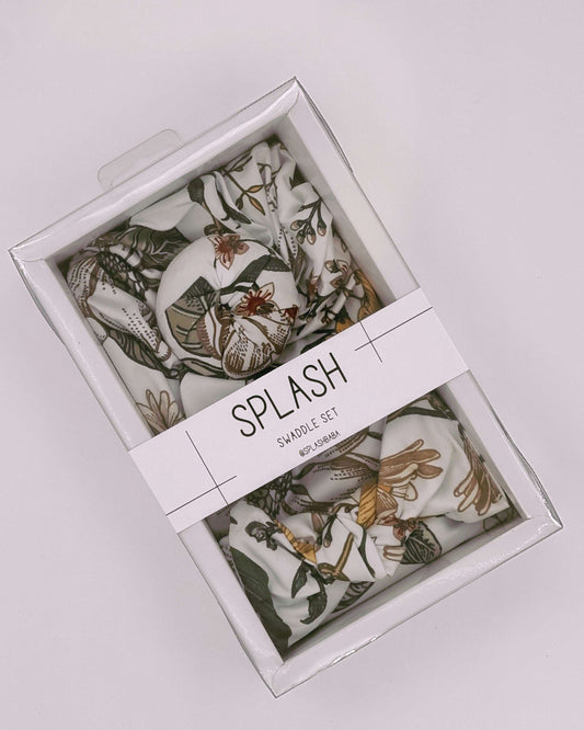 Swaddle set beanie and bow