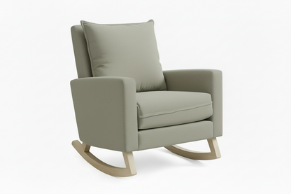 Beige rocking chair on a white background