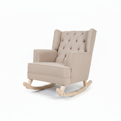 Gray rocking chair on a white background
