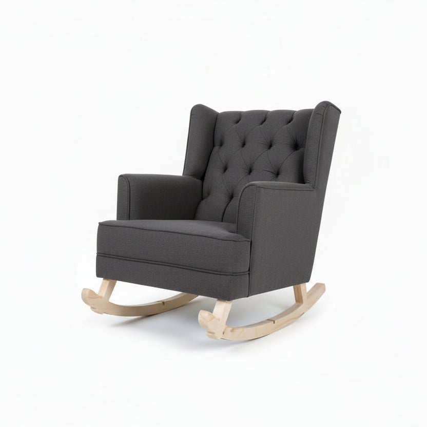 Gray rocking chair on a white background