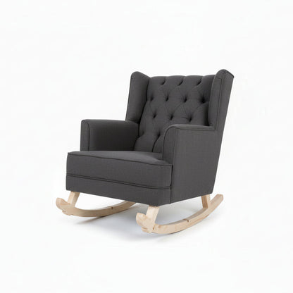 Gray rocking chair on a white background