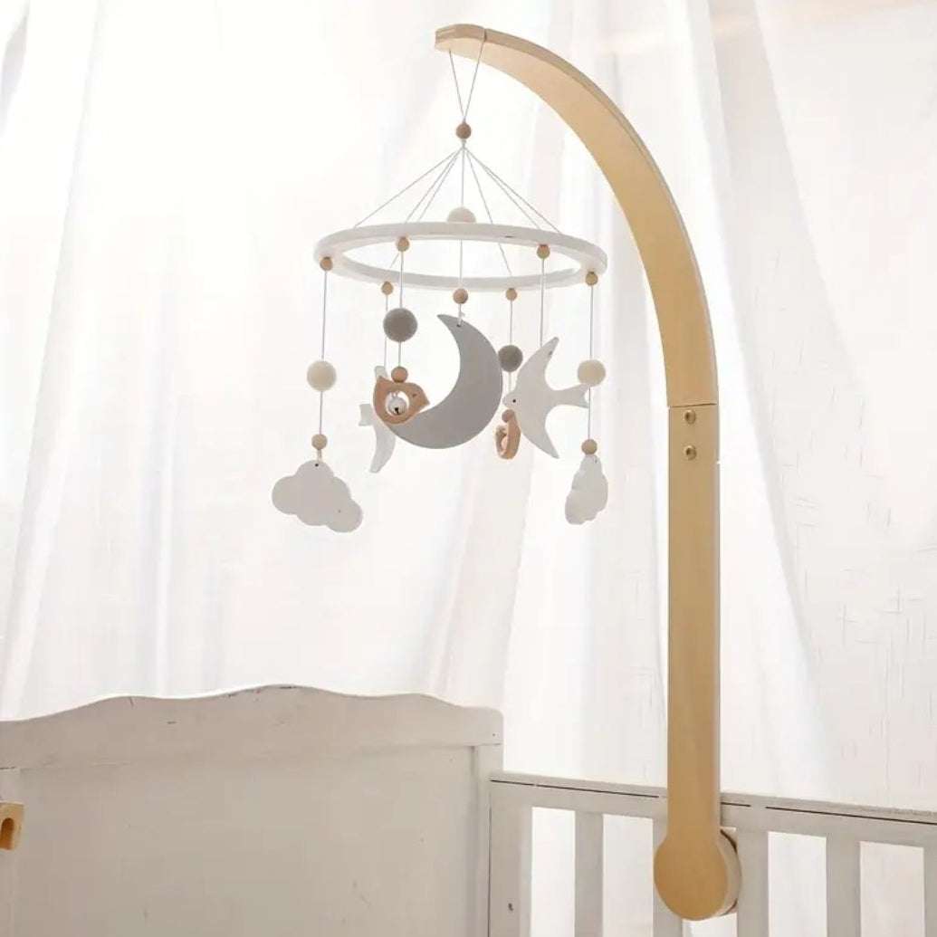 Wooden Mobile Arm Decor