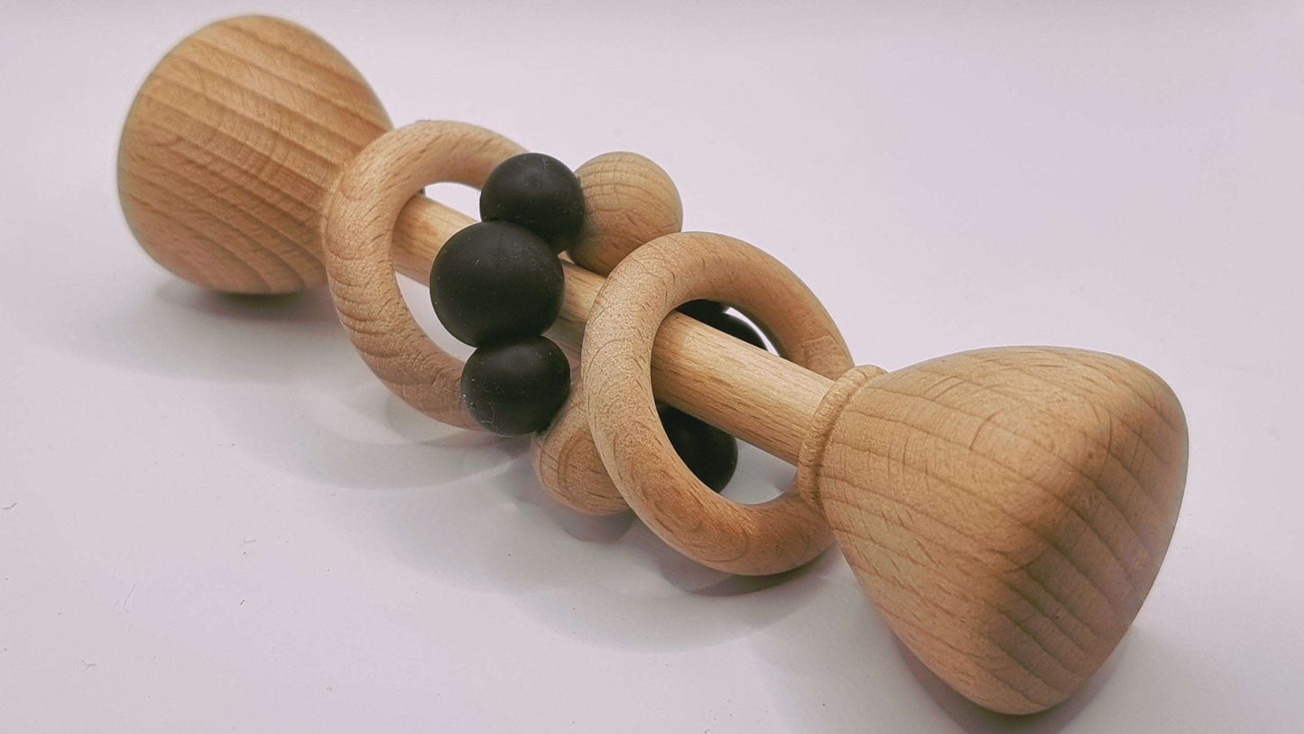 WOODEN RATTLES Rattles BLACK