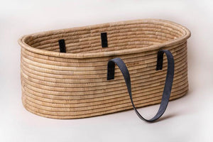 Moses Basket Ko-coon Timeless - Black Leather handles