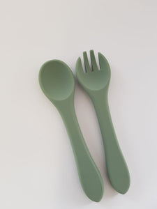 SILICONE SAGE FORK + SPOON